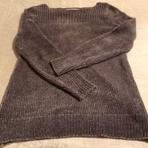 Beautiful steel gray chenille sweater
